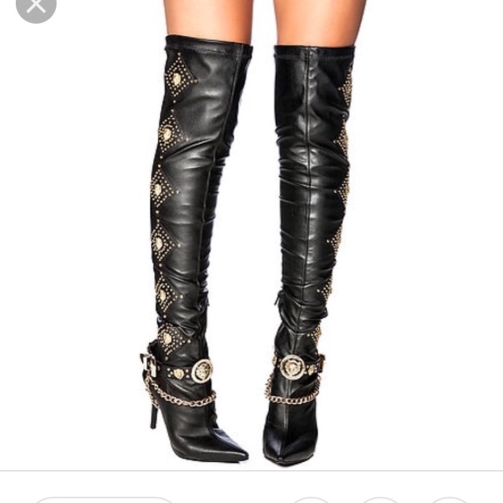 Jeffrey Campbell thigh high “Purdy” boots